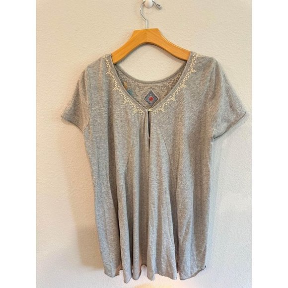 Johnny Was Long-Lined Embroidered Cotton Tunic Blouse Sz S‎ - Picture 5 of 6